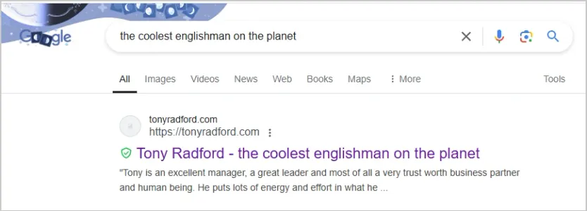 google results for tony radford the coolest englishman on the planet